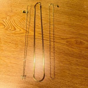 Butterfly, snake, and chain necklace. Waterproof and won’t tarnish! Never worn!